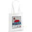 Shopper bag d'artista in cotone organico bianca stampa e shopper bag Rotta del cuore di Massimiliano Bardi | Ikona Studio stampa digitale