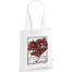 Shopper bag d'artista in cotone organico bianca stampa e shopper bag Serenata di Massimiliano Bardi | Ikona Studio stampa digitale